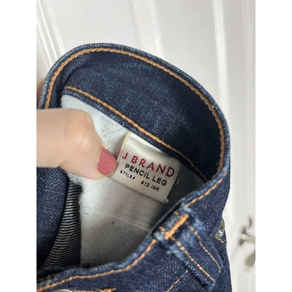 J Brand Pencil Leg skinny dark wash denim jeans blue cotton blend 28 women's